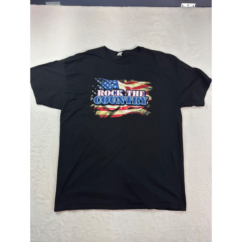 Rock The Country 2024 Festival T-Shirt Kid Rock Jason Aldean Tour Black 2XL